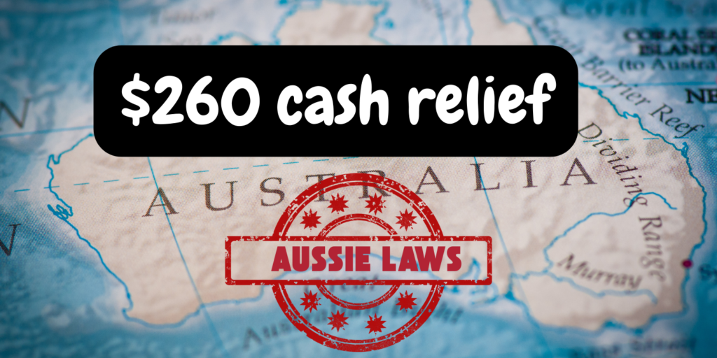 $260 cash relief $260 cash boost $260 payment centrelink australia